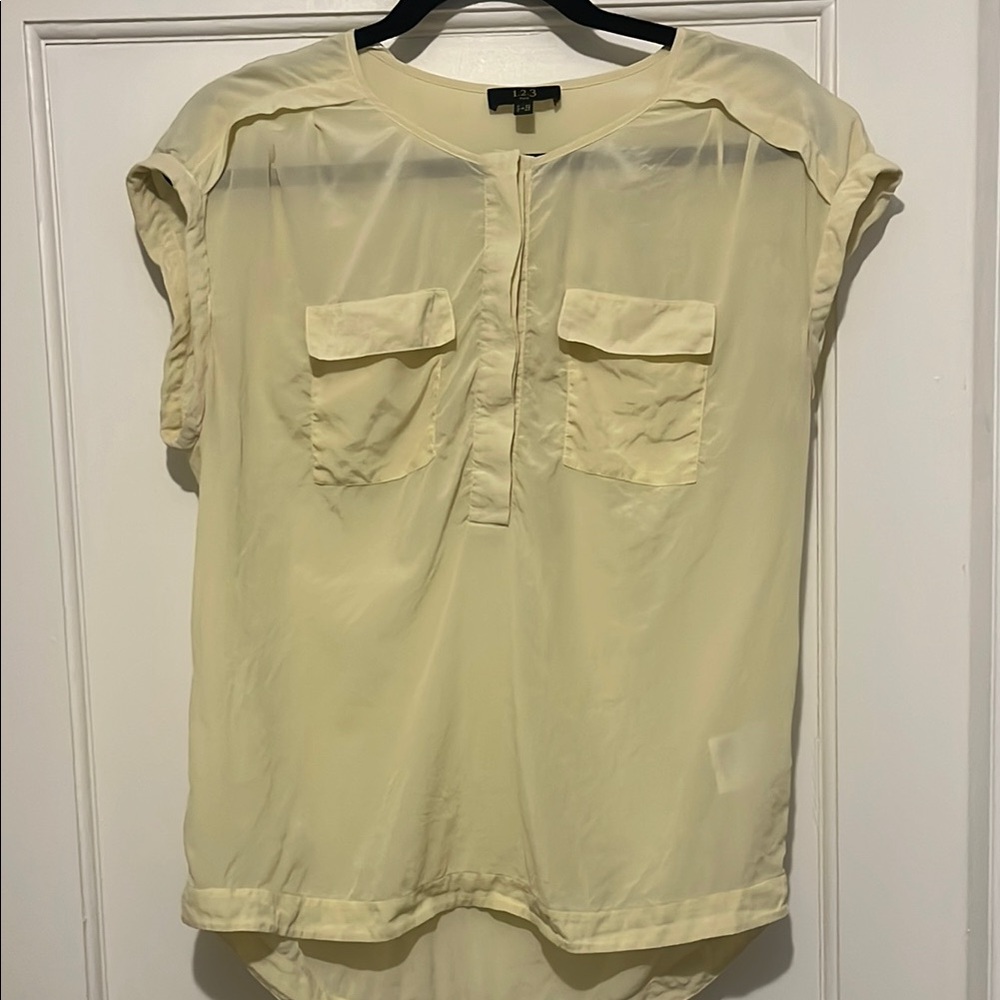 1.2.3 Paris Silk Yellow Blouse